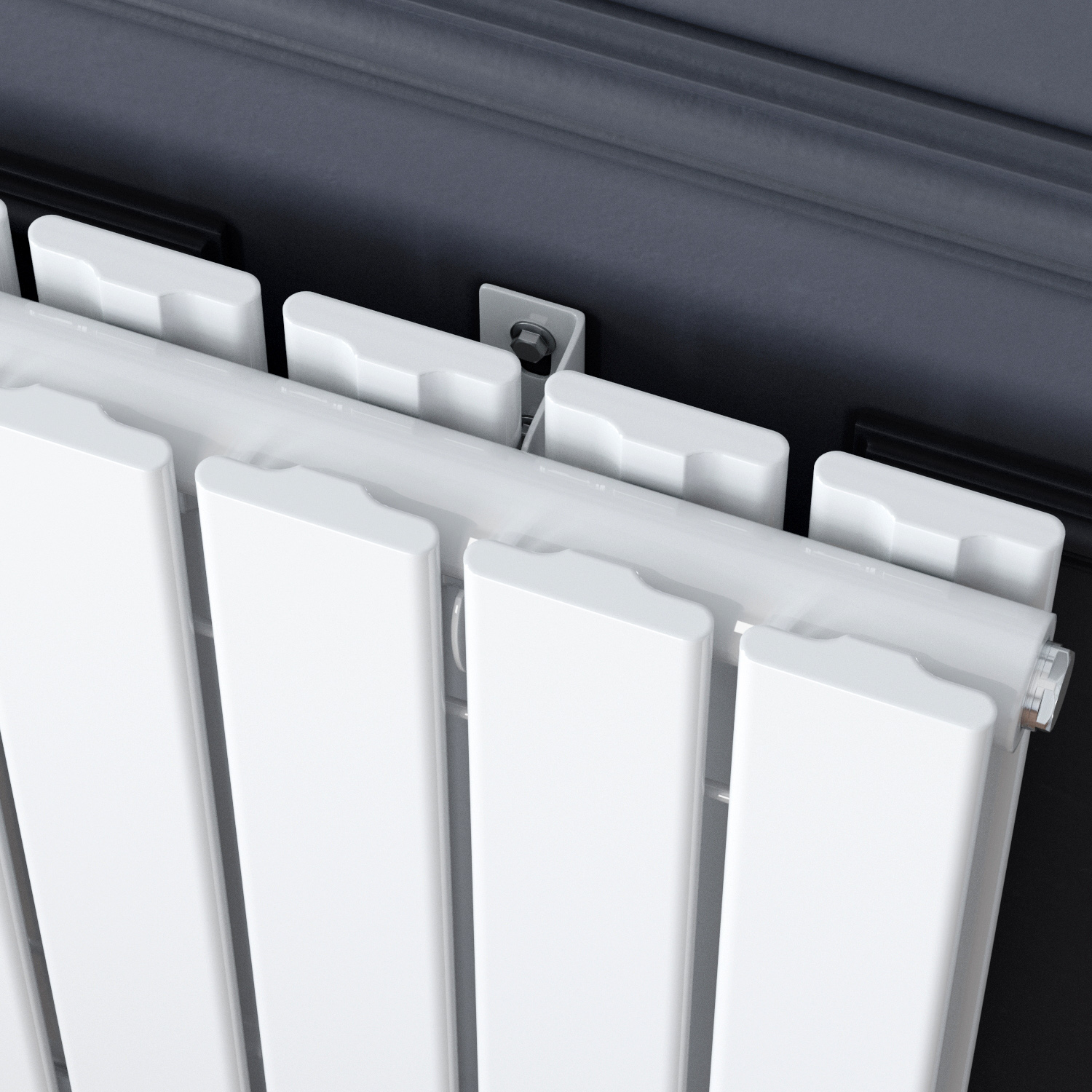 White Vertical Horizontal Flat Column Panel Designer Radiator Tall